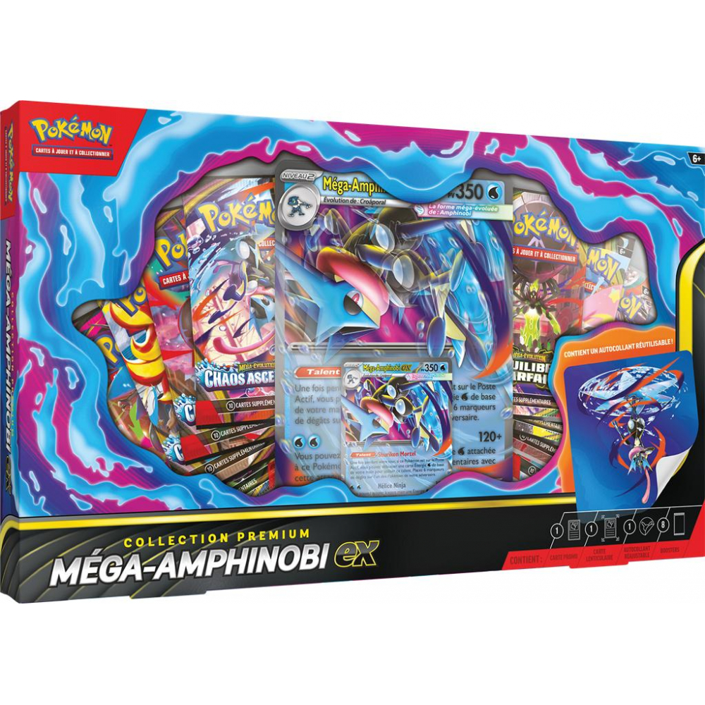 Coffret Collection Premium Pokémon Méga-Amphinobi-ex - 8 Boosters